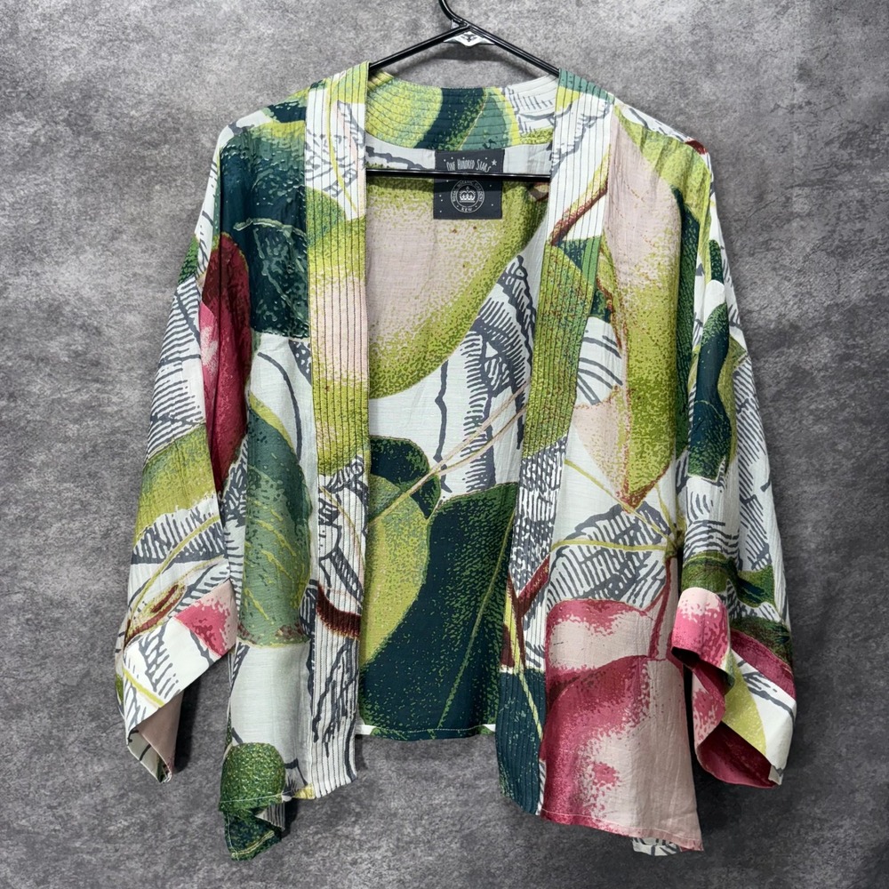 One Hundred Stars Kew Royal Botanic Gardens Apples & Pears Short Kimono One Size